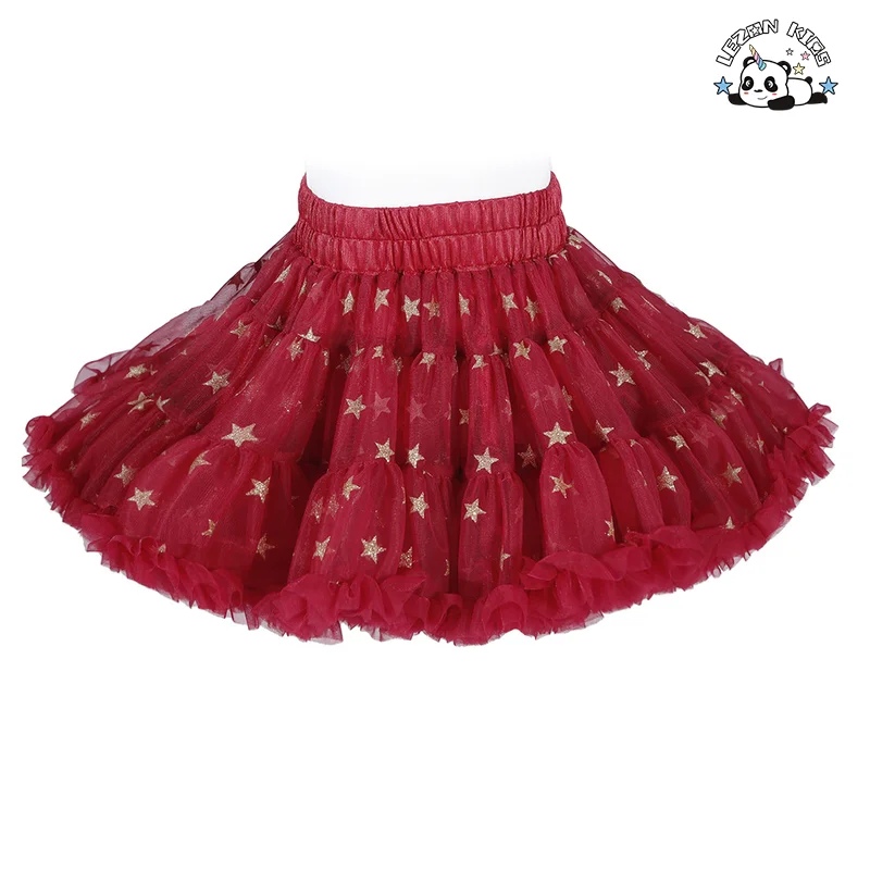 LEZONKIDS - Customized Children's TUTU Girls' Half Puffy Skirt Baby Princess Skirt Tulle Skirt for Dance